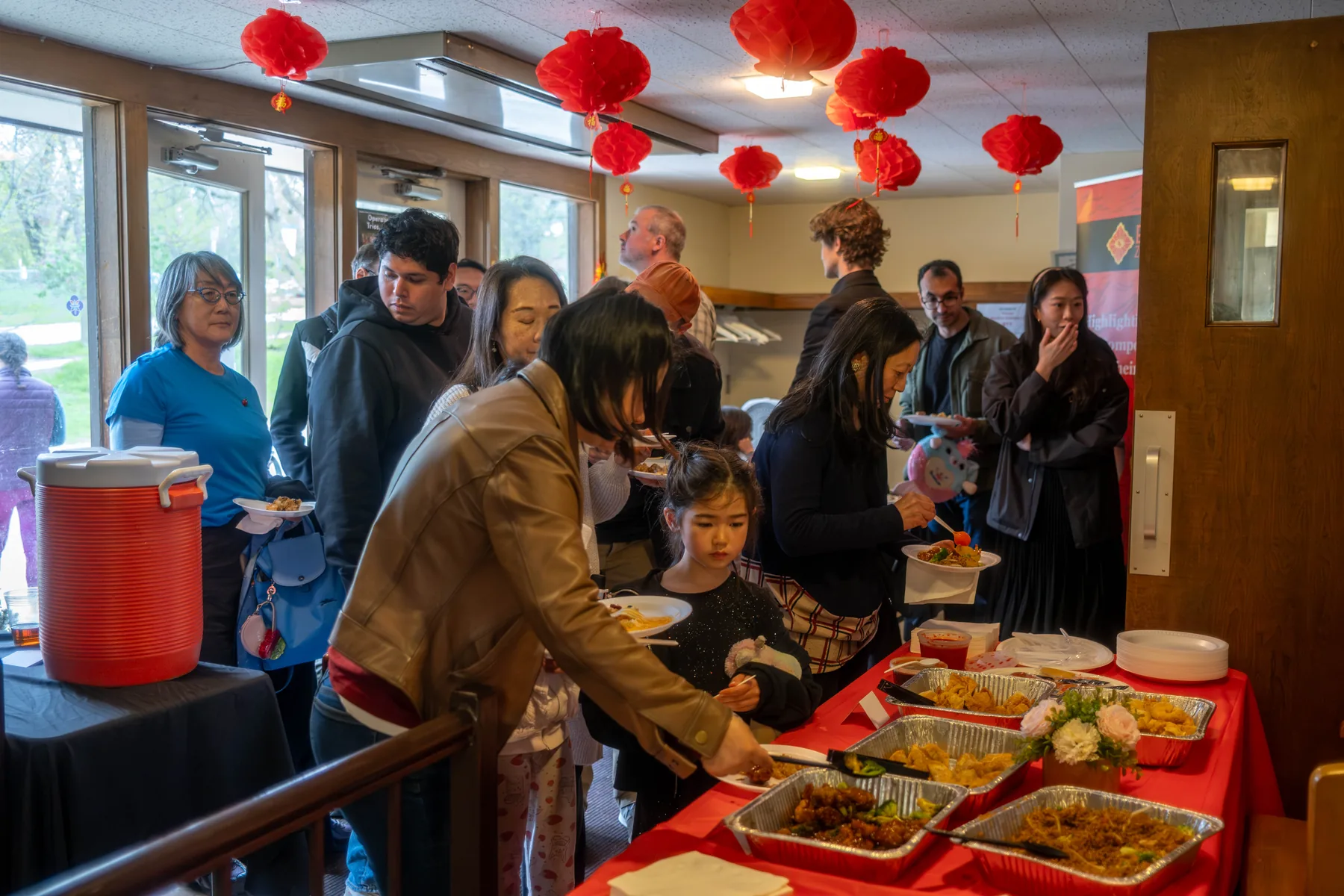 Lunar New Year reception with food from local Asian-owned businesses